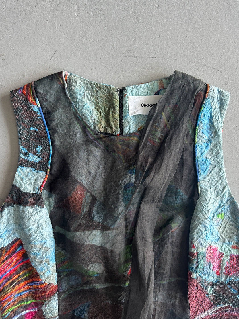 HUSSEIN CHALAYAN - F/W 2013 ABSTRACT PRINT SHEAT DRESS