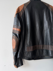ANTONIO MARRAS - early 2000s PANELED LEATHER BIKER JACKET