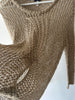 ARMANI JEANS - 2000s OPEN WEAVE KNIT LONG SLEEVE TOP