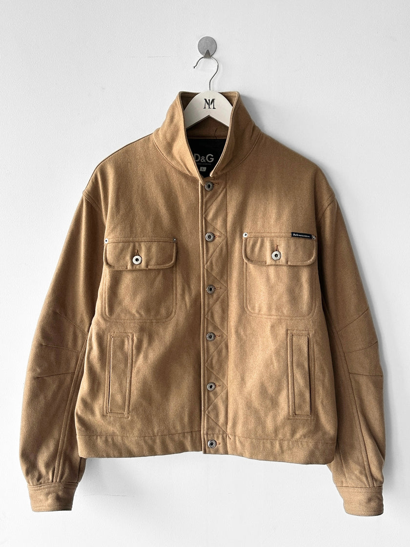 DOLCE & GABBANA - F/W 2001 CROP FIT WOOL JACKET WITH POCKETS AT BACK