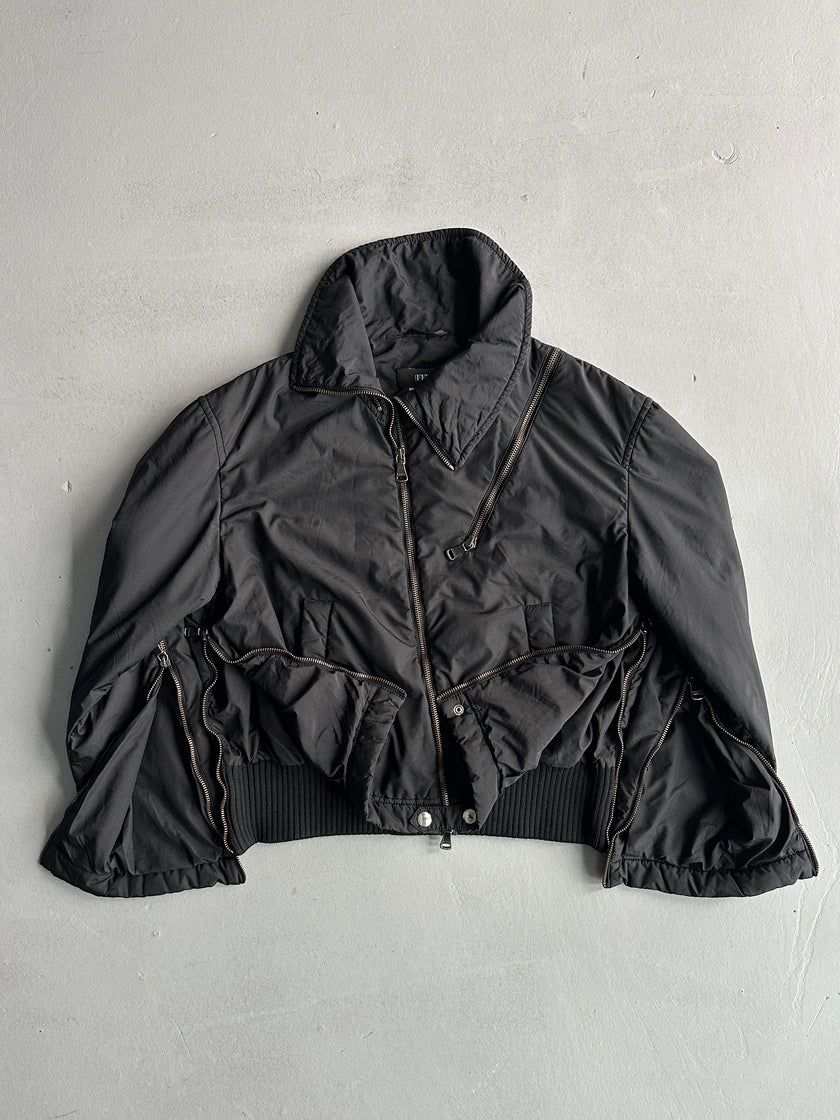 GIANFRANCO FERRÉ - 1990s MULTI ZIP CROP FIT BOMBER JACKET