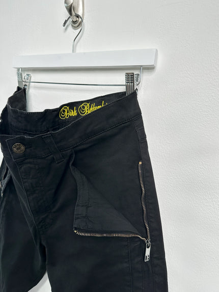DIRK BIKKEMBERGS - early 2000s BIKER TROUSERS WITH ZIP DETAILS
