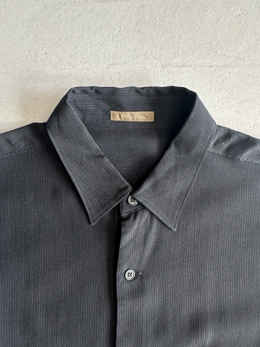 YOHJI YAMAMOTO Y's - 1990s OVERSIZED STRIPED LONG SLEEVE SHIRT