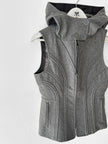 ITALIAN LABEL 2010s ZIPPED HOODED GILET JACKET