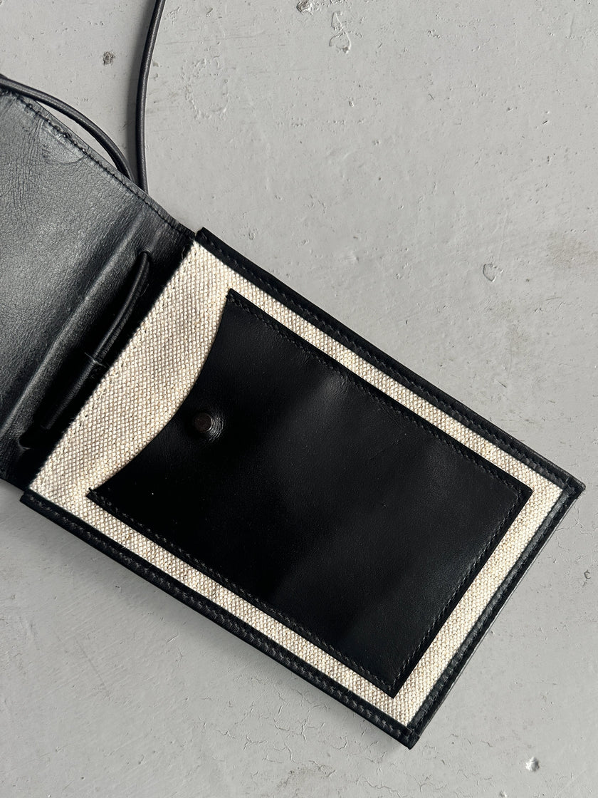 YOHJI YAMAMOTO Y'S - early 2000s LEATHER POUCH BAG