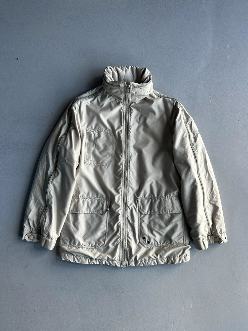 ARMANI JEANS - 1990s ZIPPED SLEEVE FUNNEL NECK JACKET