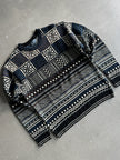 KENZO - 1980s JACQUARD PRINT ROUND NECK JUMPER