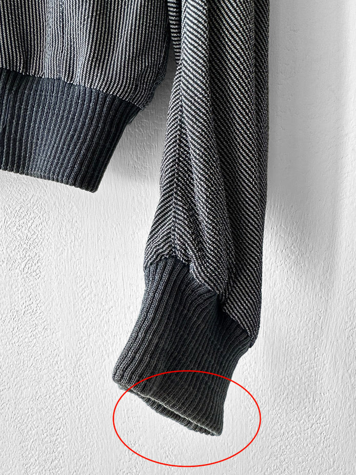 ITALIAN LABEL 1980s PINSTRIPED BLOUSON JACKET