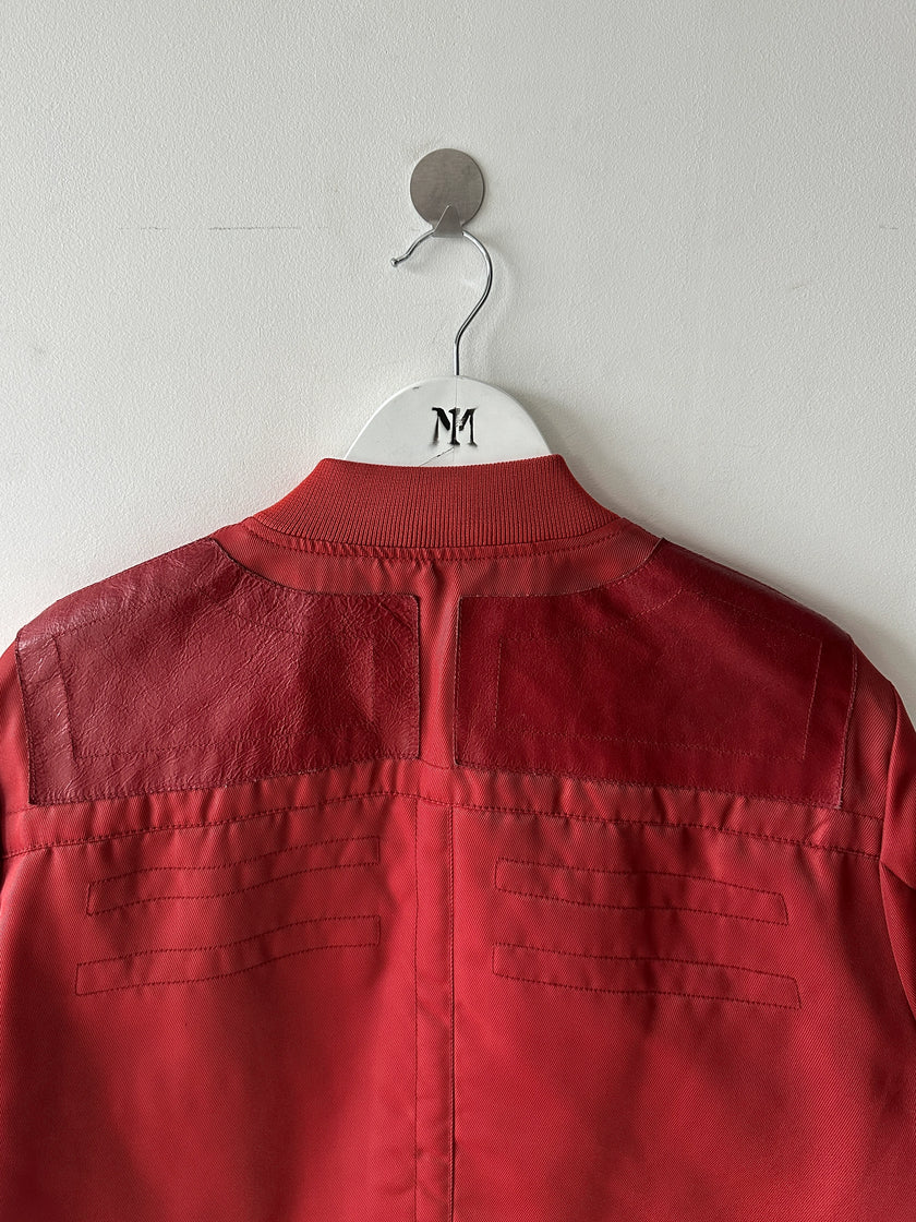 DIESEL - 1990s NYLON AND LEATHER RACER JACKET