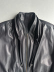 MARITHÉ + FRANÇOIS GIRBAUD X COMPAGNIE DES MONTAGNES & DES FORETS - 1980s LAYERED FRONT LEATHER JACKET