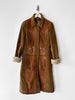 DOLCE & GABBANA - F/W 2002 CORDUROY COAT WITH CONTRASTING SUEDE FRONT PANEL
