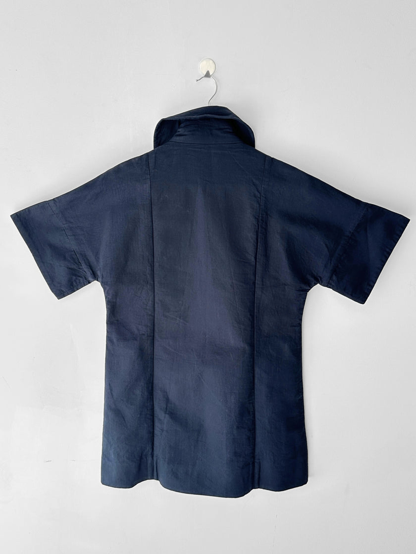 MARNI - early 2000s WIDE SHORT SLEEVE JACKET WITH ASYMMETRICAL FRONT CLOSURE