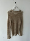 ARMANI JEANS - 2000s OPEN WEAVE KNIT LONG SLEEVE TOP