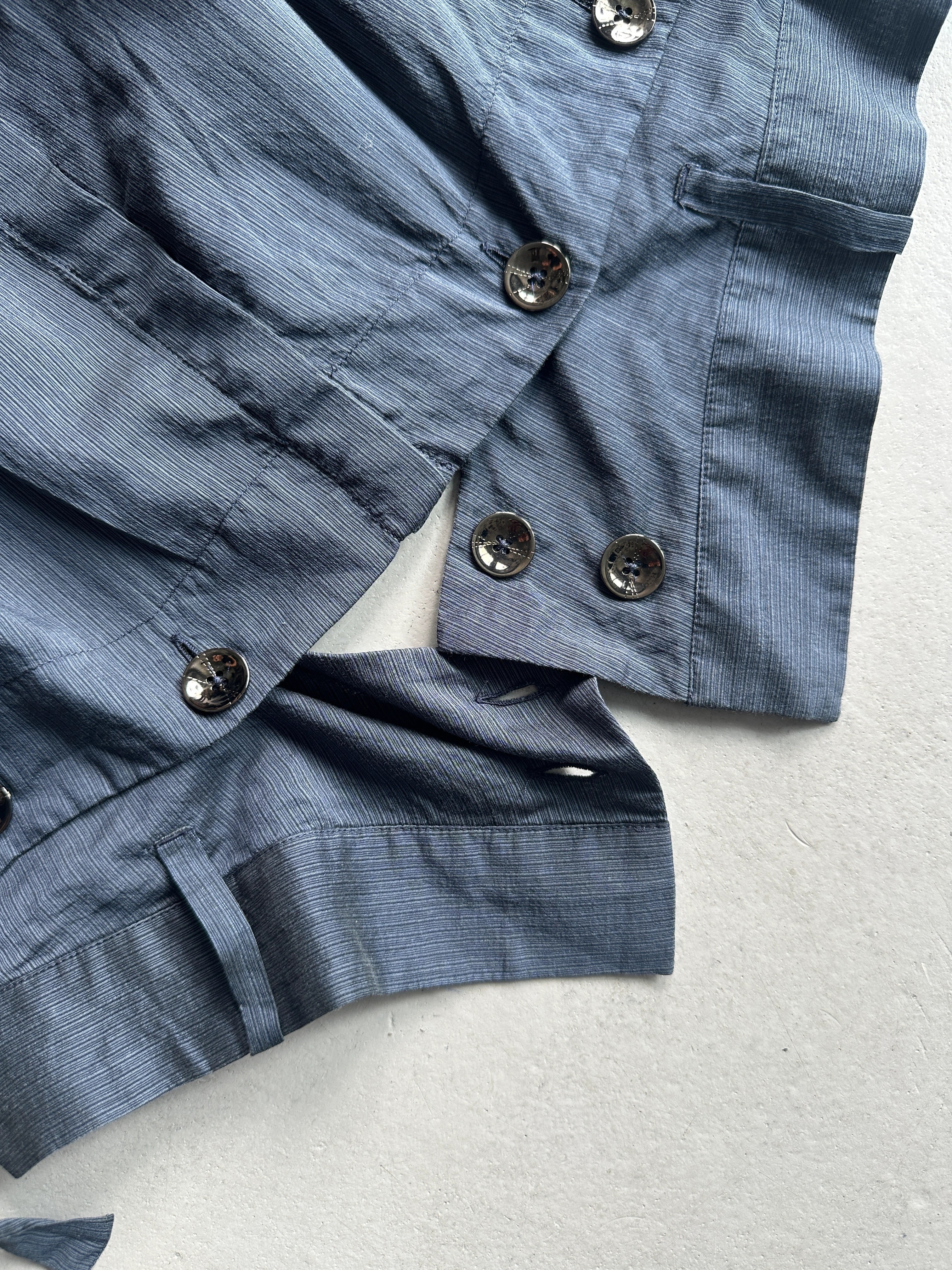 MARITHÉ + FRANÇOIS GIRBAUD -  S/S 2010 DECONSTRUCTED HEM BUTTONED BLOUSE