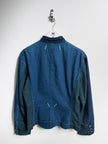ISSEY MIYAKE - F/W 1993 PANELED DENIM JACKET WITH CONTRAST EMBROIDERED DETAILS ALL OVER