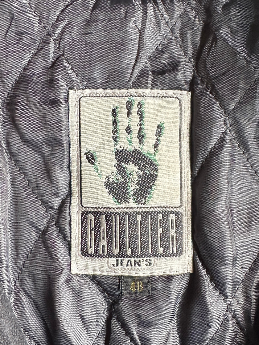 JEAN PAUL GAULTIER JEANS - 1990s LONG COAT WITH CONTRASTING SEAMS