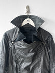ANDREW MACKENZIE - F/W 2008 WAXED PVC LONG JACKET WITH ZIP DETAILS