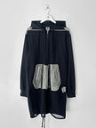 COMME DES GARÇONS - S/S 2025 MESH FRONT LONG ZIPPED HOODIE