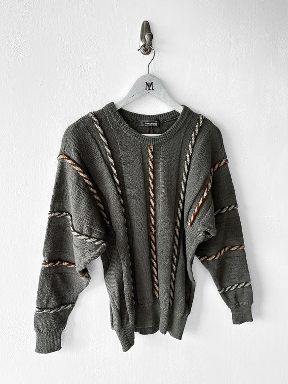 ISSEY MIYAKE -  circa 1984 OVERSIZED JUMPER WITH 3D KNIT DETAILING