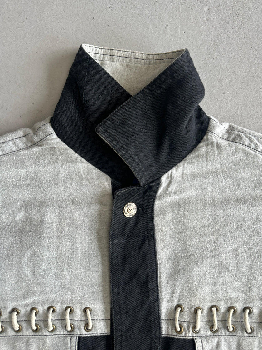 VERSACE - 1980s DENIM BOMBER JACKET