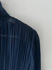 MASAKI MATSUSHIMA - 2000s PLEATED BLOUSE WITH DRAWSTRING COLLAR