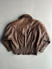 GIANNI VERSACE - 1980s LEATHER AVIATOR BOMBER JACKET WITH SHEARLING COLLAR
