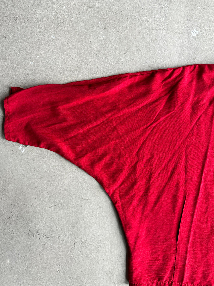 1970s CROP FIT DOUBLE BREASTED POLO BLOUSE