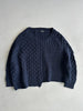 NEIL BARRETT - 2000s BOXY FIT DECONSTRUCTED CHUNKY KNIT JUMPER