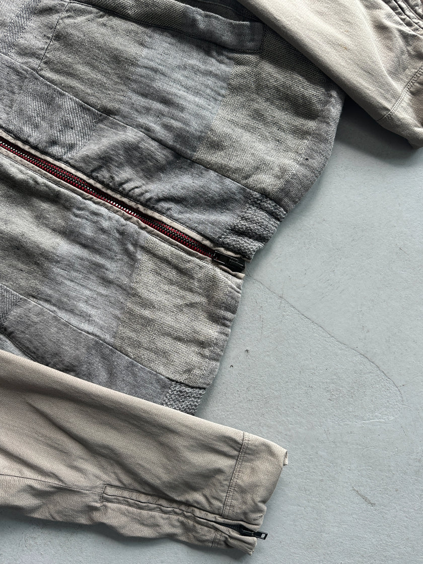 DIESEL - 2000s LINEN ZIPPED JACKET