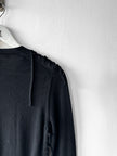 COMME DES GARÇONS -  S/S 2005 V NECK LONG SLEEVE KNIT TOP WITH LACING DETAILS