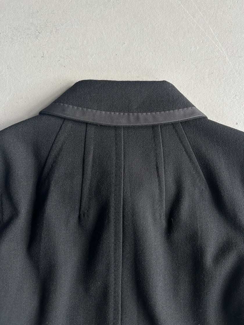 LOUIS VUITTON by MARC JACOBS - A/W 2004 CROP FIT WOOL BLAZER WITH LEAF BUTTONS DETAIL