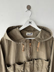 ISSEY MIYAKE HAI - 1980s COTTON HOODIE WITH FRONT POCKETS
