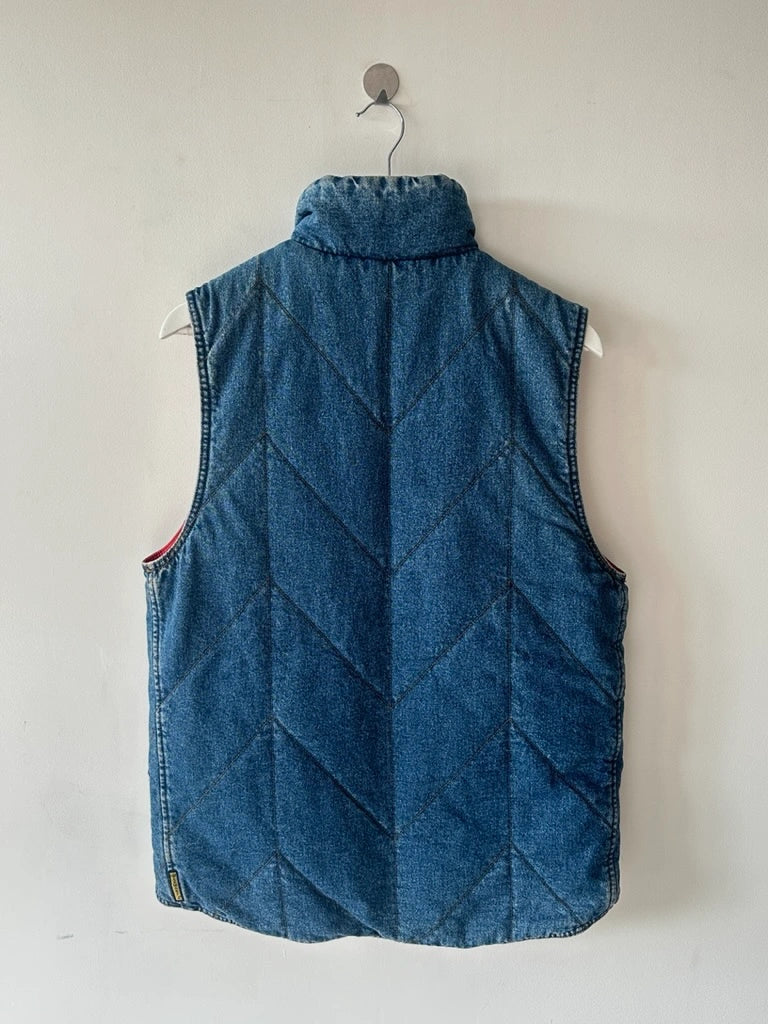 ARMANI JEANS - 1990s DENIM VEST GILET JACKET