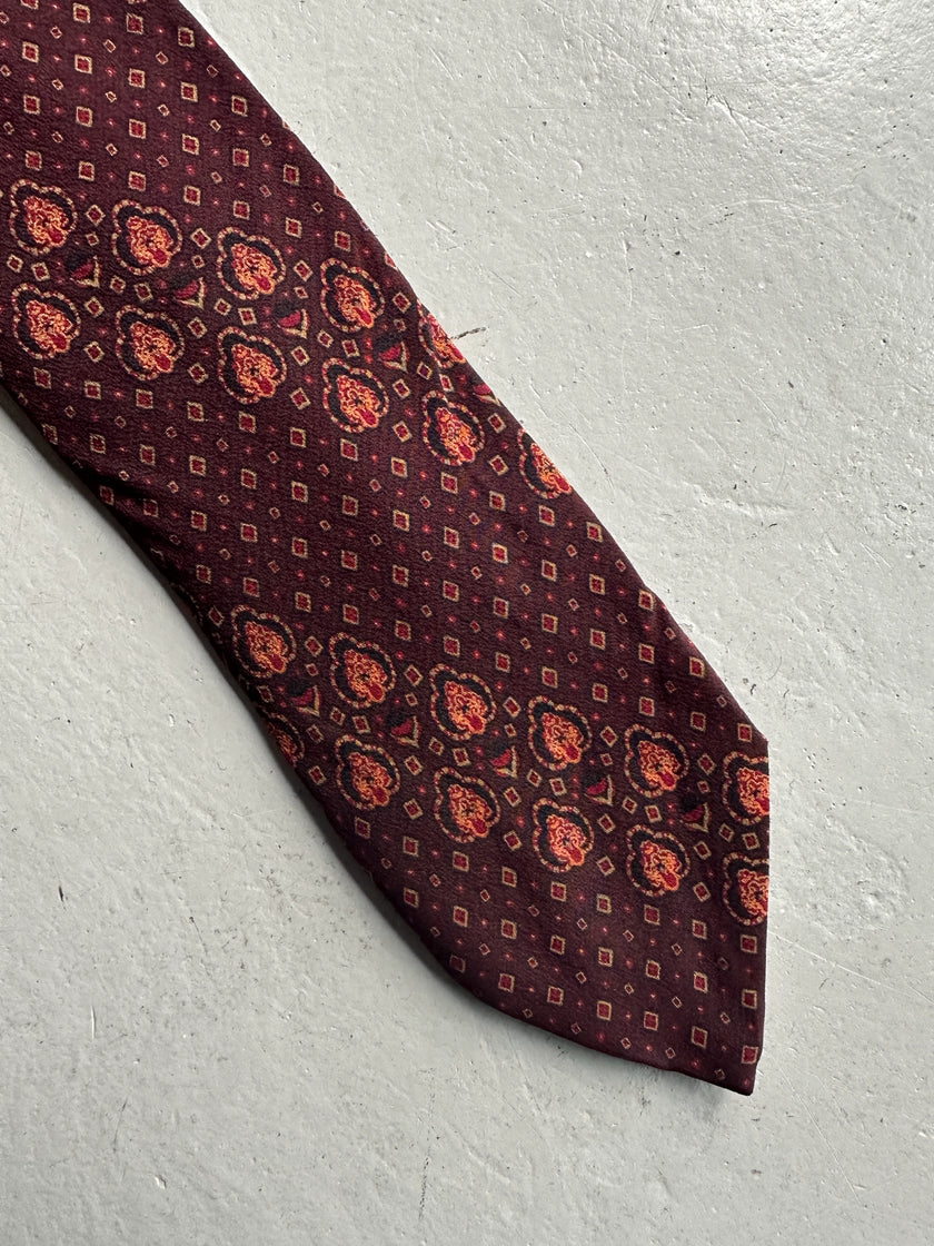YVES SAINT LAURENT - 1990s SILK PATTERNED TIE