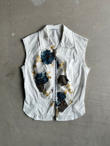 1990s EMBROIDERED CORSET VEST TOP