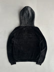 EMPORIO ARMANI - 2000s CHENILLE JUMPER WITH CONTRASTING FRONT AND HOOD