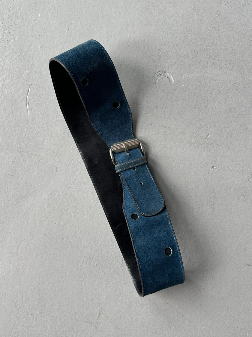 GIANNI VERSACE - 1980s CUT OUT WAIST SUEDE BELT