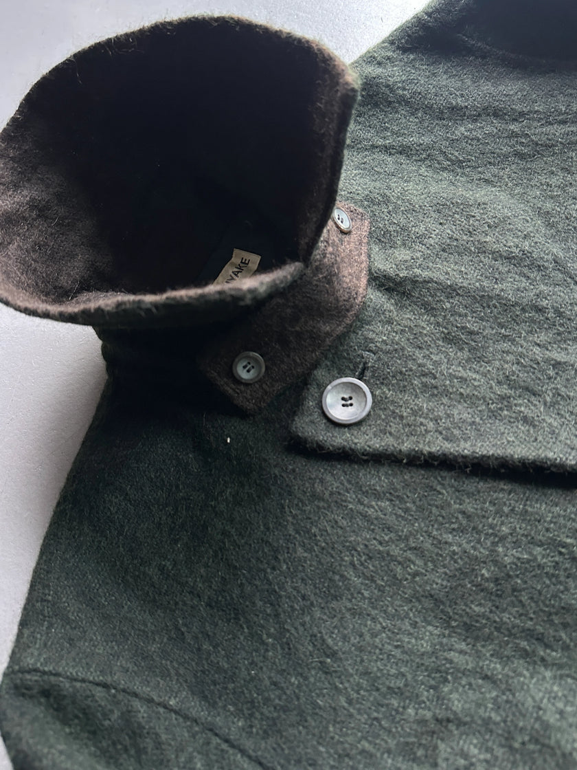 ISSEY MIYAKE - F/W 1995 CONTRASTING COLLAR FELTED WOOL JACKET