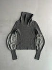 ITALIAN LABEL - early 2000s ELONGATED SLEEVE TURTLE NECK KNIT TOP