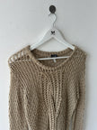 ARMANI JEANS - 2000s OPEN WEAVE KNIT LONG SLEEVE TOP