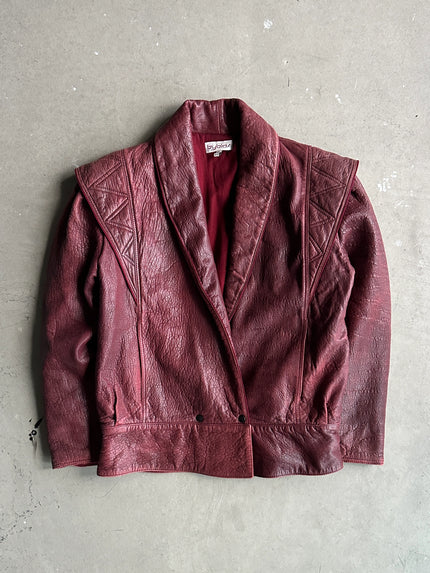 BYBLOS - 1980s BOXY FIT LEATHER JACKET