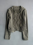 1990s TRIPLE ZIP FRONT CROP FIT JACKET
