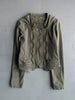 1990s TRIPLE ZIP FRONT CROP FIT JACKET