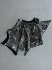 1990s ASYMMETRICAL TOP WITH FLOWING SLEEVE