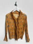 ISSEY MIYAKE - early 2000s POLKA DOT PLEATED BUTTONED BLOUSE