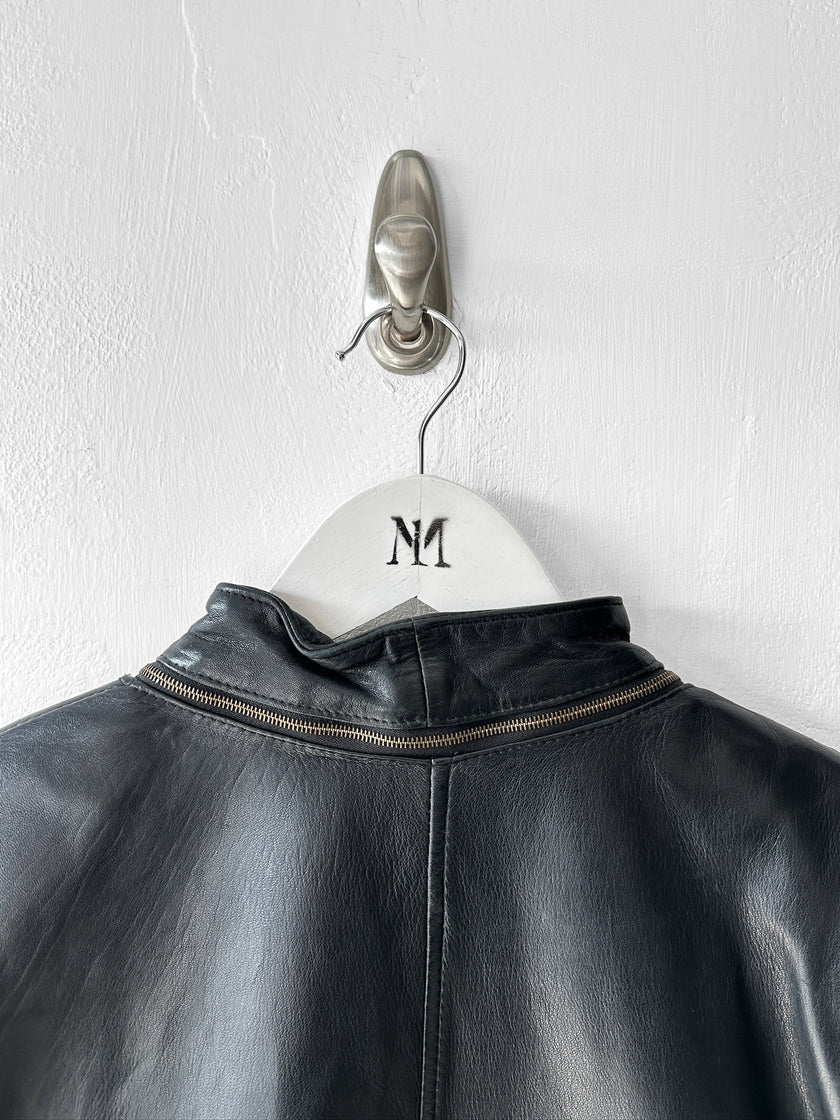 LA MATTA - early 1990s BOXY FIT LEATHER JACKET