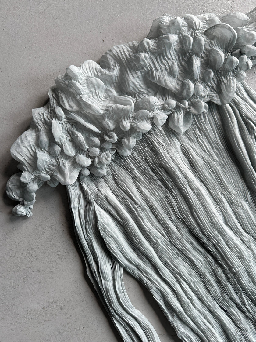 ISSEY MIYAKE - F/W 2000 BUBBLE PLEATED BUTTONED BLOUSE