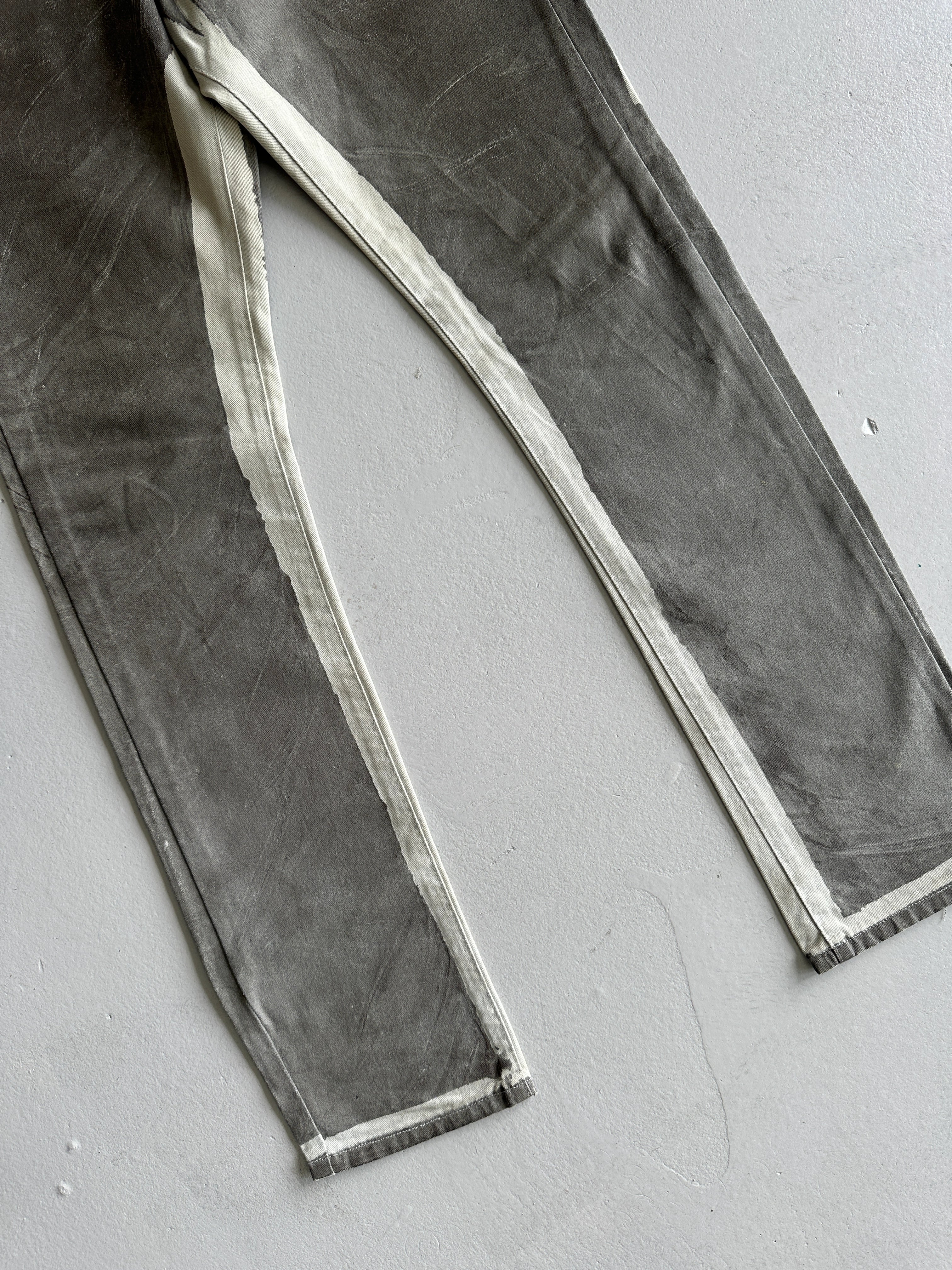 ARMANI JEANS - 1990s WAXED JEANS TROUSERS