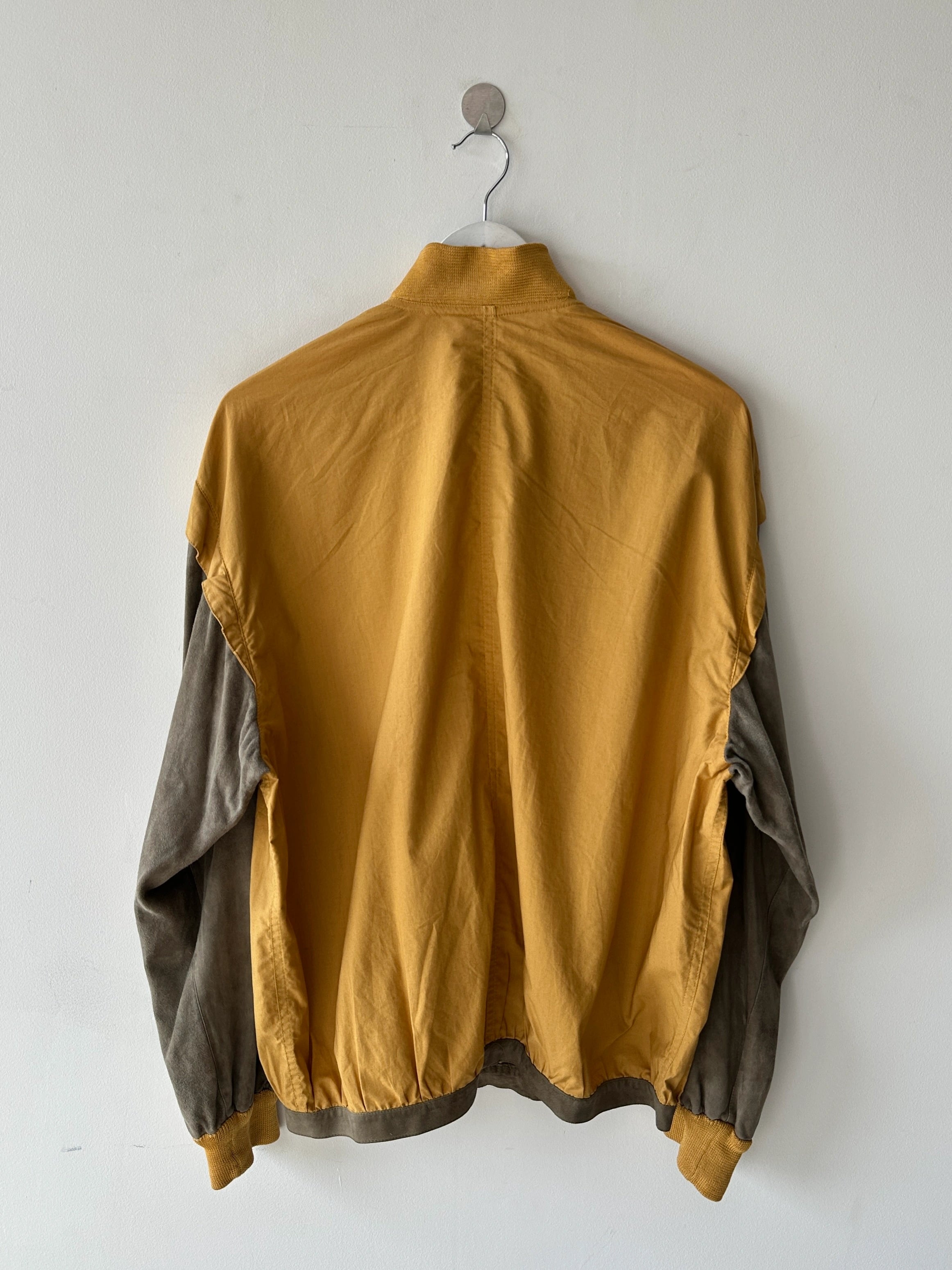 ITALIAN LABEL - 1980s LAYERED SUEDE JACKET WITH BELTED WAIST
