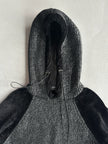 EMPORIO ARMANI - 2000s CHENILLE JUMPER WITH CONTRASTING FRONT AND HOOD